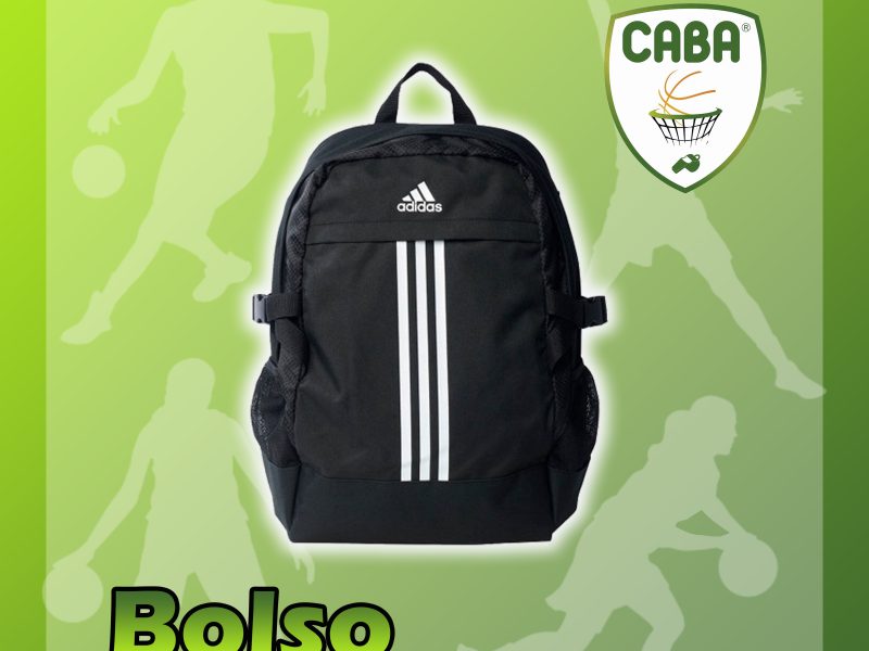 Morral deportivo negro con compartimentos, para llevar el equipo de arbitraje