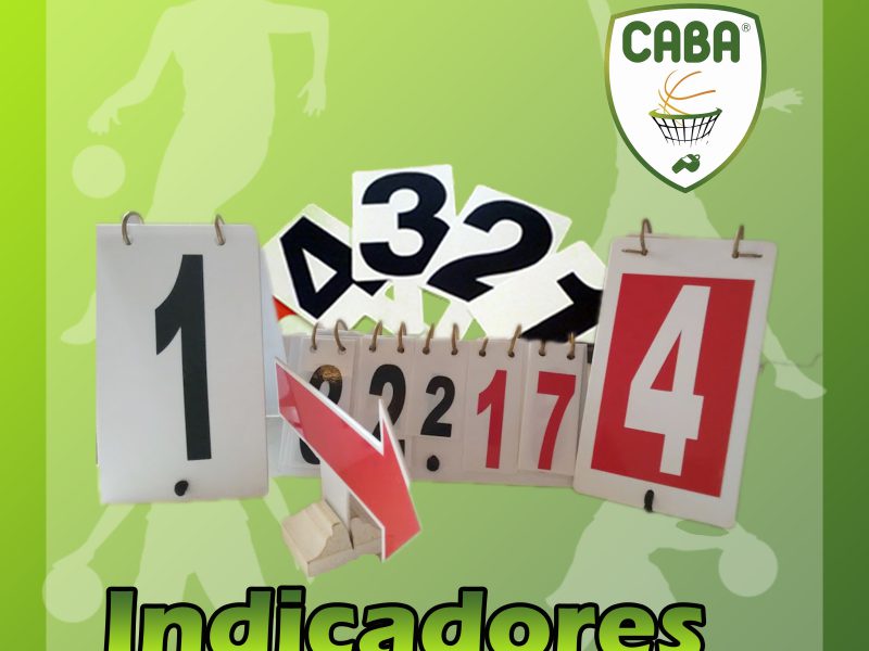 Indicadores numerados y flecha de posesión para la mesa de control arbitral