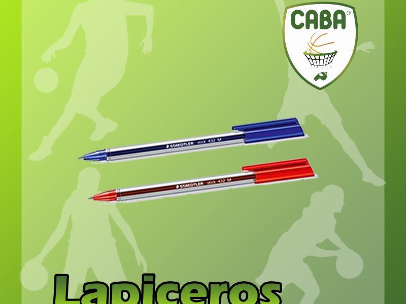 Par de lapiceros Staedtler, azul y rojo, para el registro en la mesa de control