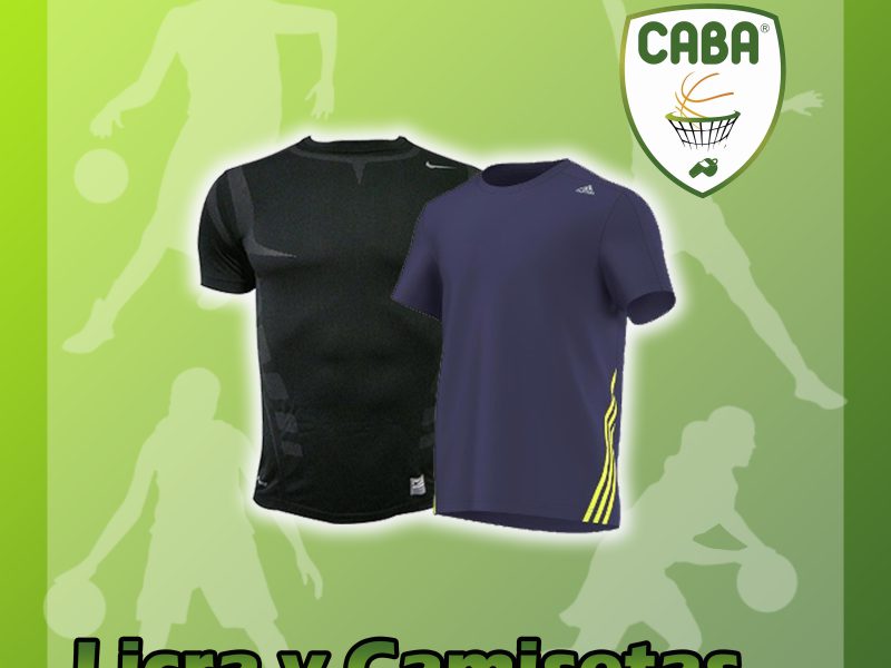 Licra de compresión negra y camiseta deportiva azul, prendas base del uniforme arbitral