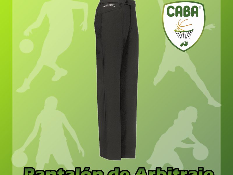 Pantalón negro de arbitraje Spalding, prenda del uniforme oficial
