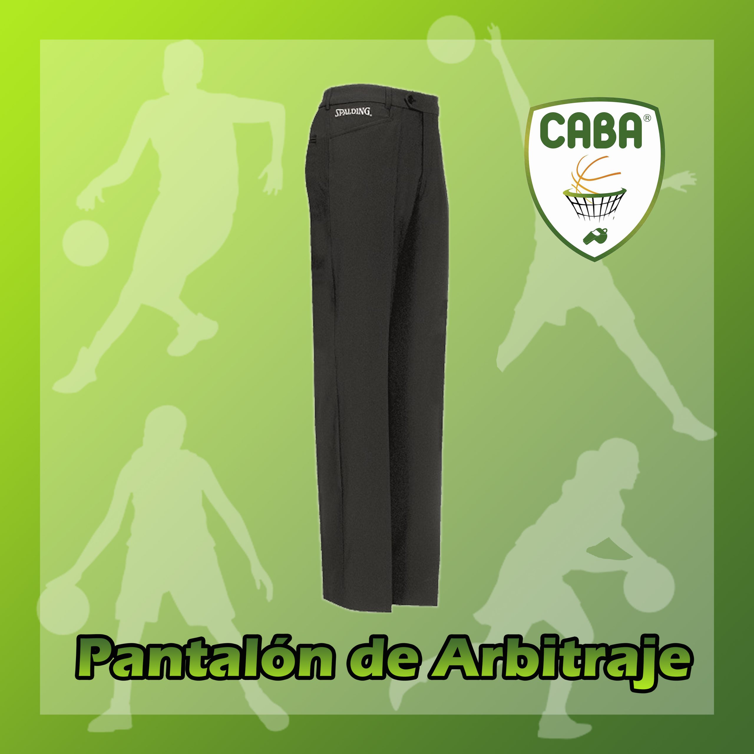 Pantalón negro de arbitraje Spalding, prenda del uniforme oficial