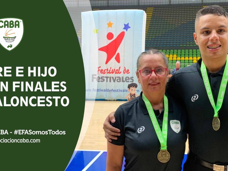 Árbitros de CABA — Madre e hijo dirigen finales babybaloncesto