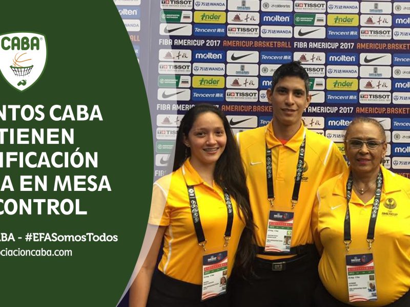 Talentos CABA obtienen certificación de FIBA en mesa de control.
