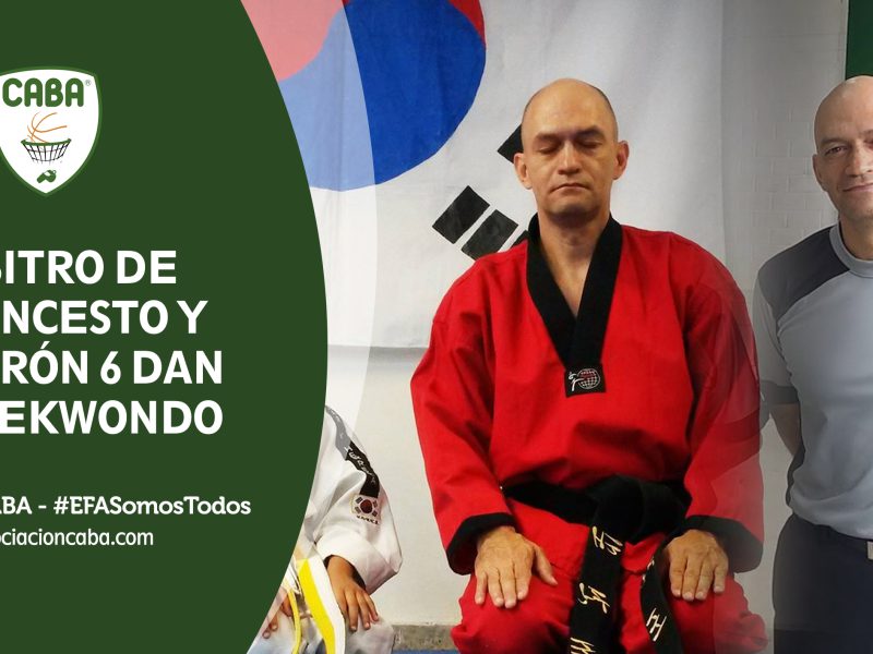 Árbitro de baloncesto y cinturón 6 Dan en taekwondo
