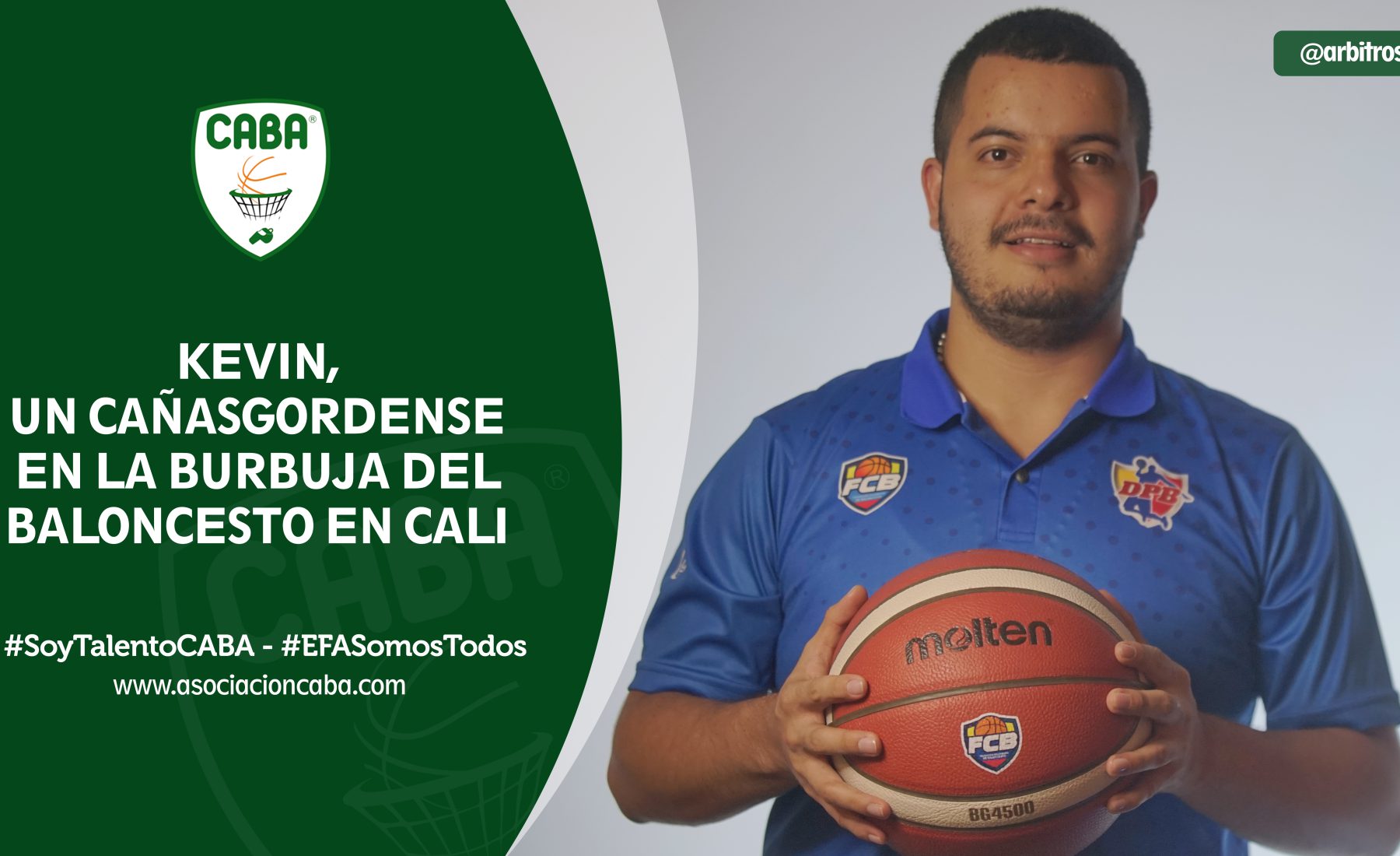 Árbitros de CABA — Kevin, un cañasgordense en la burbuja del baloncesto en Cali